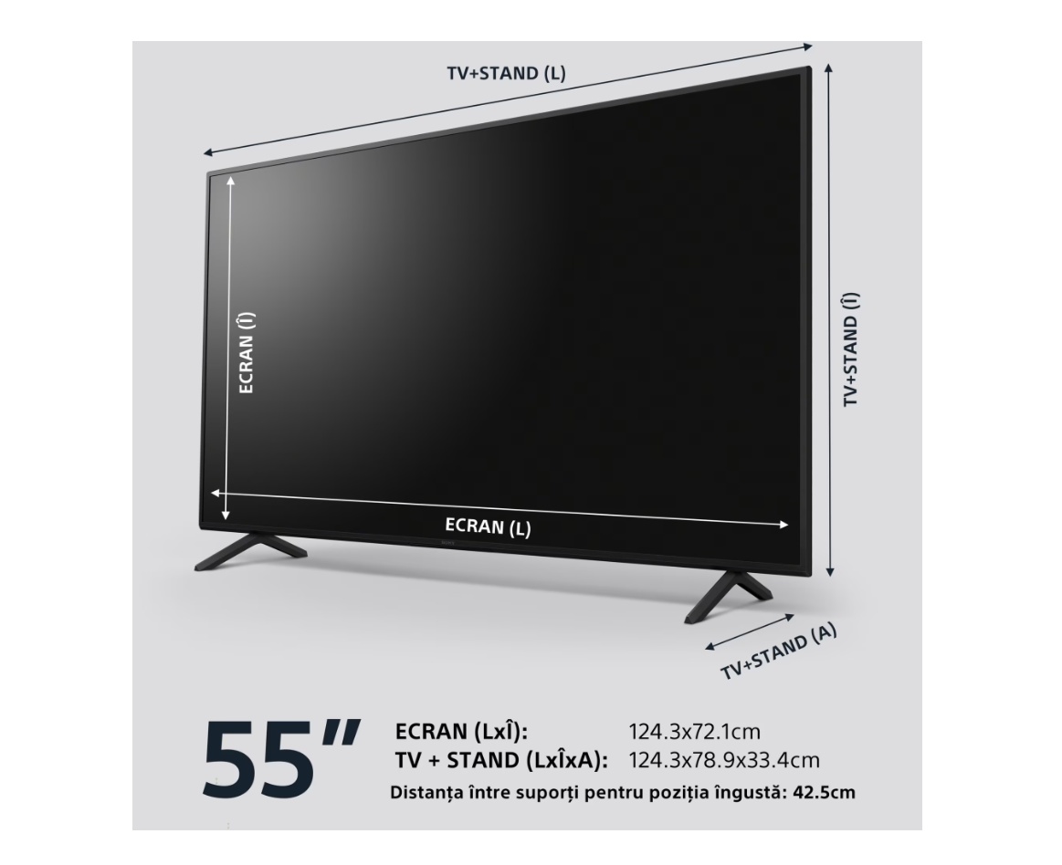 Televizor Sony BRAVIA LED 55X75WL, 139 cm, Smart Google TV, 4K Ultra HD, Clasa G - 1 | YEO