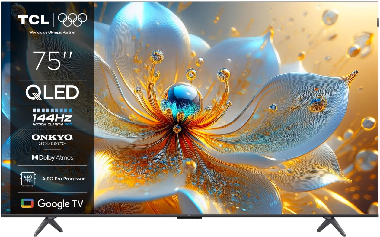 Televizor TCL QLED 75T8C, 189 cm, Smart Google TV, 4K Ultra HD, (Model 2025)