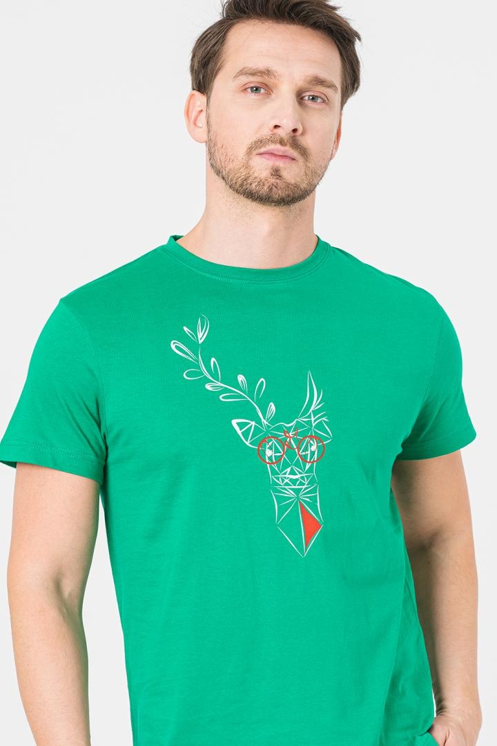 TRICOU CERB FAMILIE BARBATI K GREEN-L - 3 | YEO