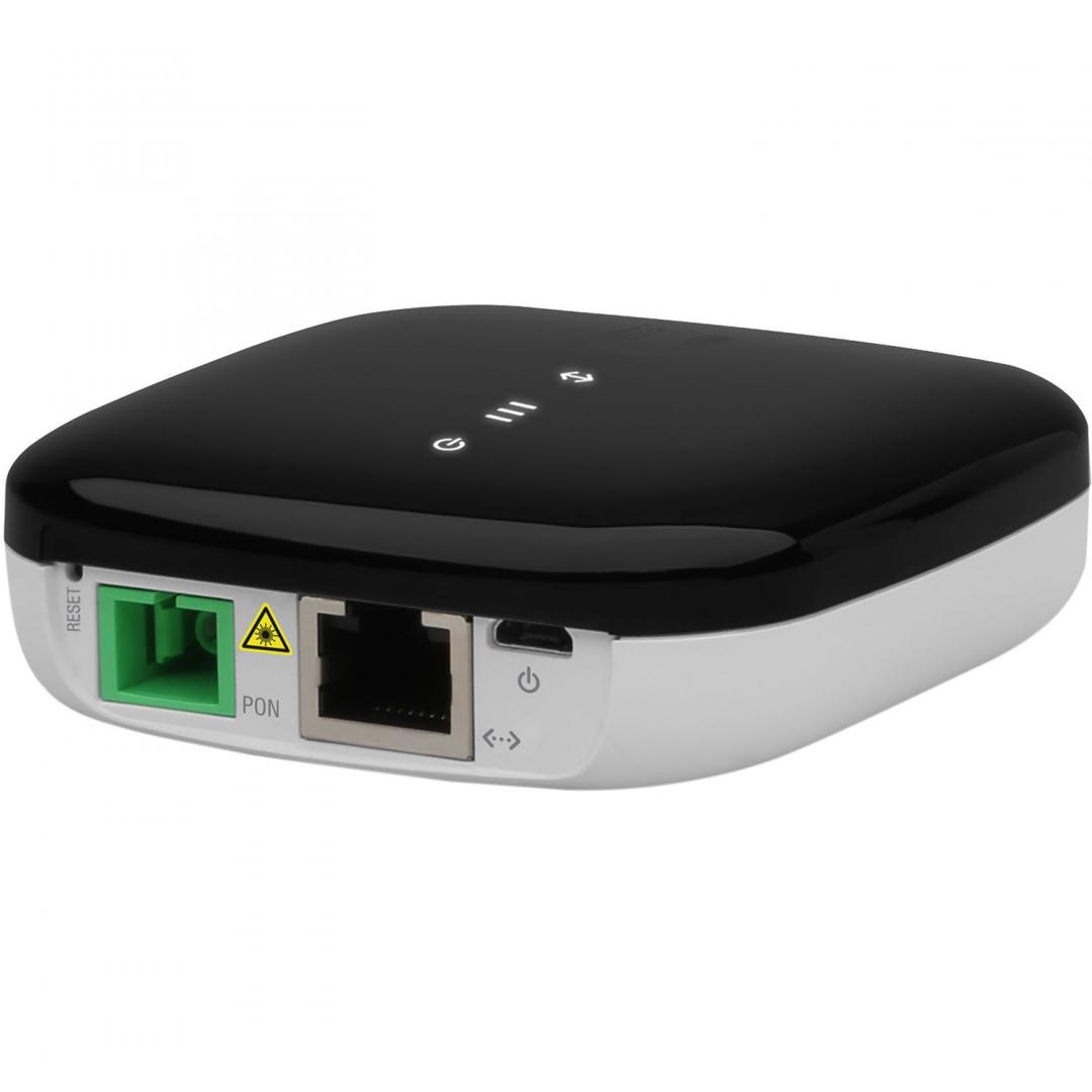 Ubiquiti U Fiber, UF-LOCO; 1 Gbps, GPON Subscription; Ethernet LAN rată de transfer de date: 10,100,1000 Mbit/s; Rata de transfer de date: 2.488 Gbit/s; Puterea consumată: 3.5W; Curent de intrare: 1A; Tensiunea de intrare: 24V;