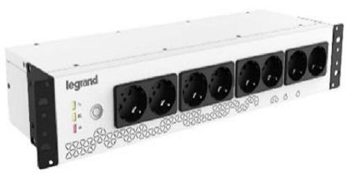 UPS Legrand Keor PDU monofazat, 800VA/480W, IN 1xIEC 10A OUT 8x Schuko, technologie off-line, conexiune USB HID, capacitate baterie 12V/9AH, 230V, dimensiuni 440x150x88mm, greutate 5kg - 1 | YEO