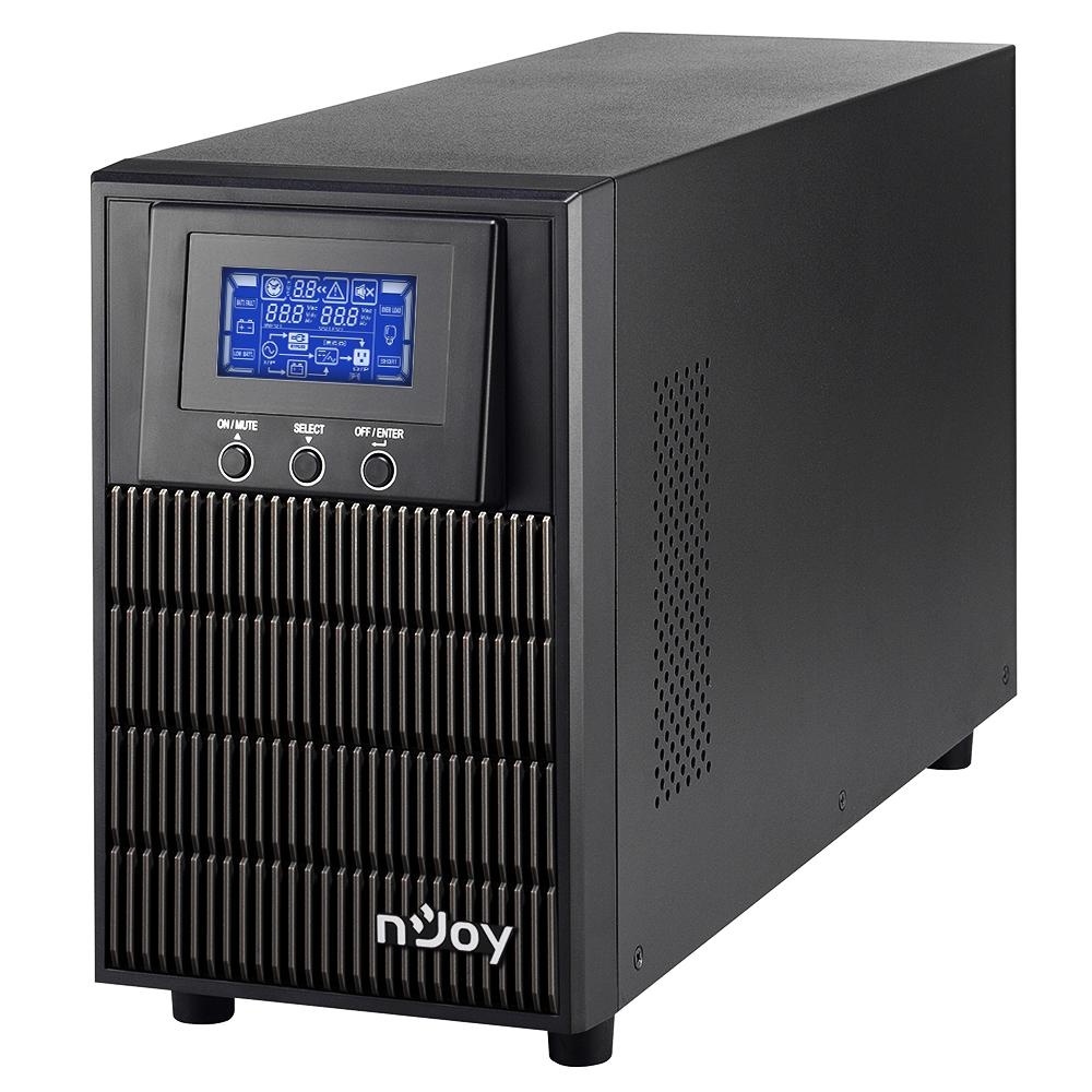 UPS nJoy Aten PRO 2000, 2000VA/ 1800W, On-line, LCD Display, 3 Prize Schuko cu Protectie, Management, Tower, Dubla conversie, Frequency Range 40Hz ~ 70 Hz, Connection port RS232 / USB / Intelligent Port, Dimensiuni: 397 x 145 x 220 mm, Greutate: 17 kg,