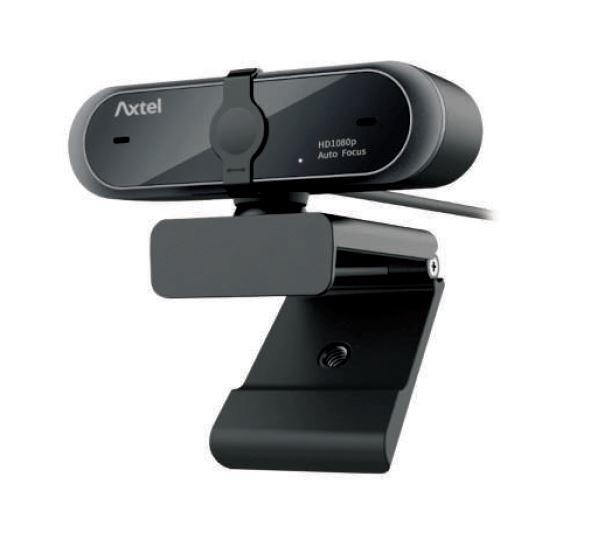 Webcam profesional Axtel Full HD, Autofocus & White Balance, Frame rate : 30FPS, corectie la lumina slaba, USB plug & play, clema de prindere ajustabila, cablu de 2 m, microfon cu reducerea zgomotului ambiental, Premium Black, Garantie standard 12 luni