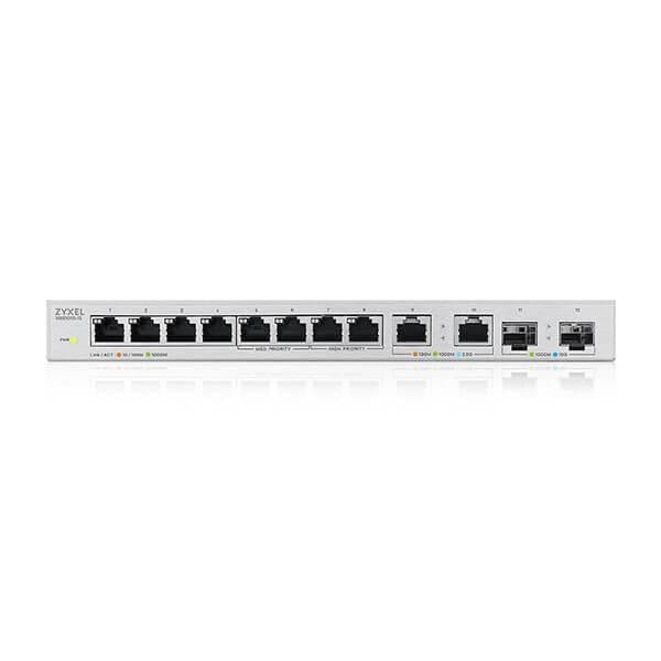 XGS1010-12-ZZ0101F - Ethernet Switch, RJ45 Ports 10, Fibre Ports 2SFP+, 10Gbps, Unmanaged, Zyxel