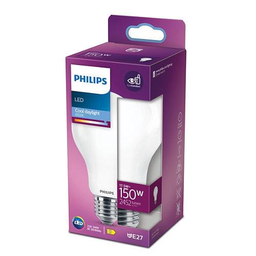 Bec LED Philips Classic A67, EyeComfort, E27, 17.5W (150W), 2452 lm ,lumina rece (6500K), mat