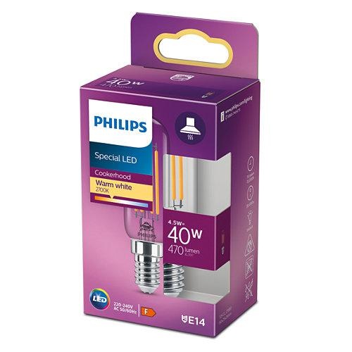 Bec LED Philips Classic T25L, E14, 4.5W (40W), 470 lm, luminacalda(2700K), cu filament - 1 | YEO