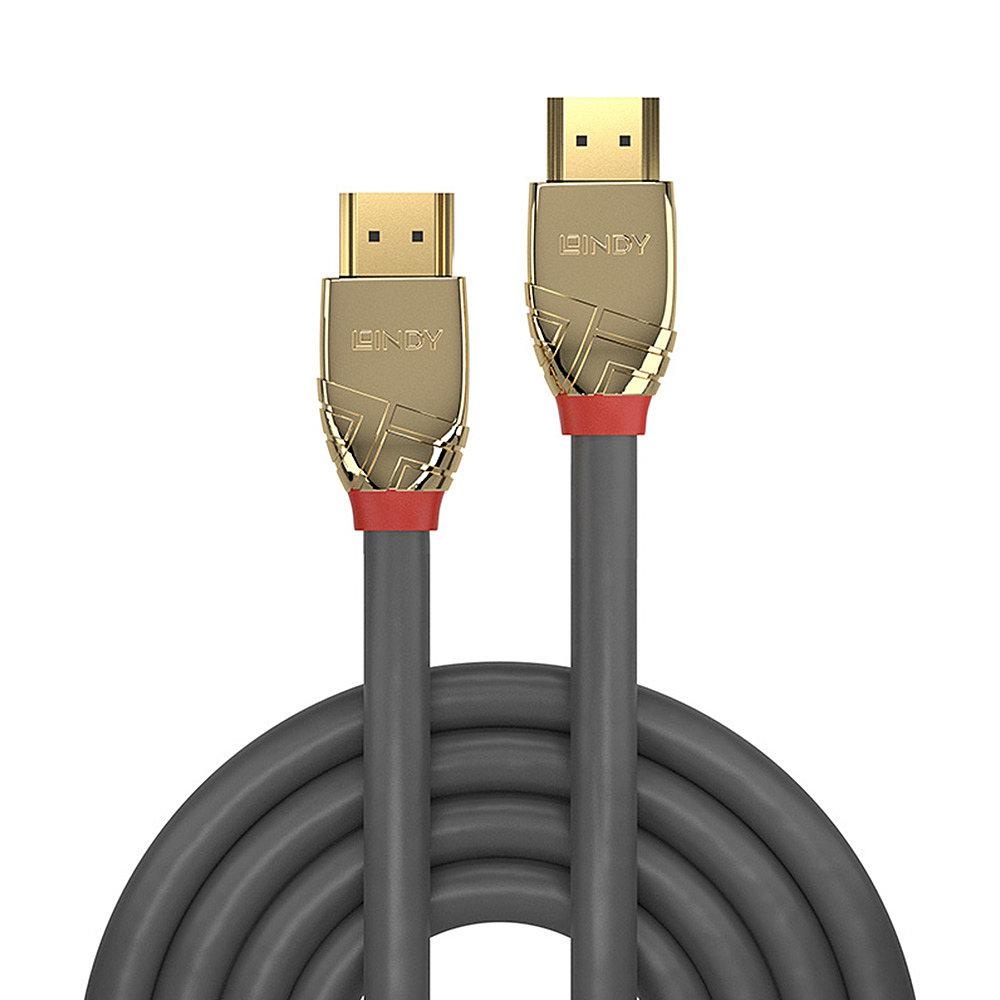 Cablu Lindy 5m Ultra High Speed HDMI Gold Line, rezolutie maxima 10240x4320@120Hz 4:2:0 12bit, latime de banda suportata 48Gbps, gri - 1 | YEO