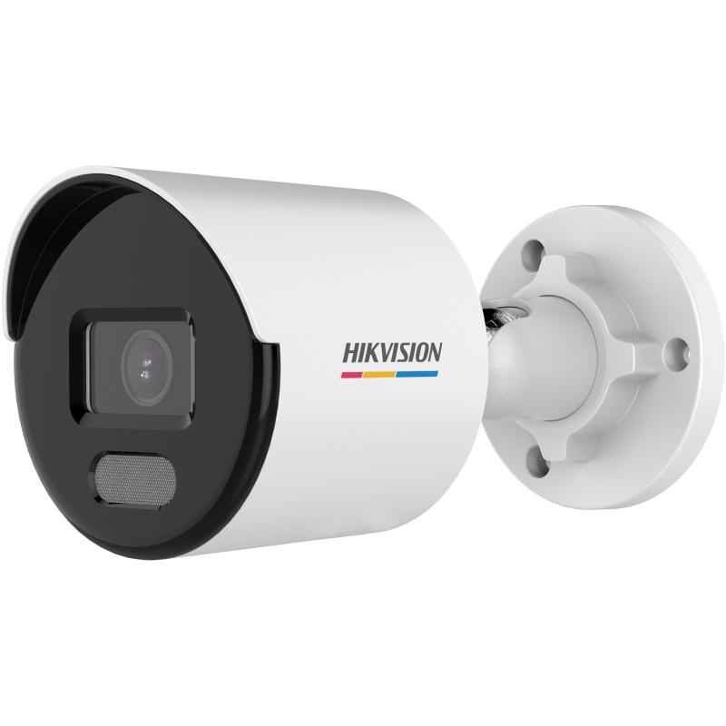 Camera de supraveghere IP Bullet 4MP Hikvision DS-2CD1047G2-L(2.8MM), lentila fixa 2.8mm, iluminare min: Color: 0.001 Lux @ (F1.0, AGC ON),0 Lux cu lumina alba: 30m, slot card de memorie: microSD/microSDHC/microSDXC maxim 256GB, alarma la evenimente: