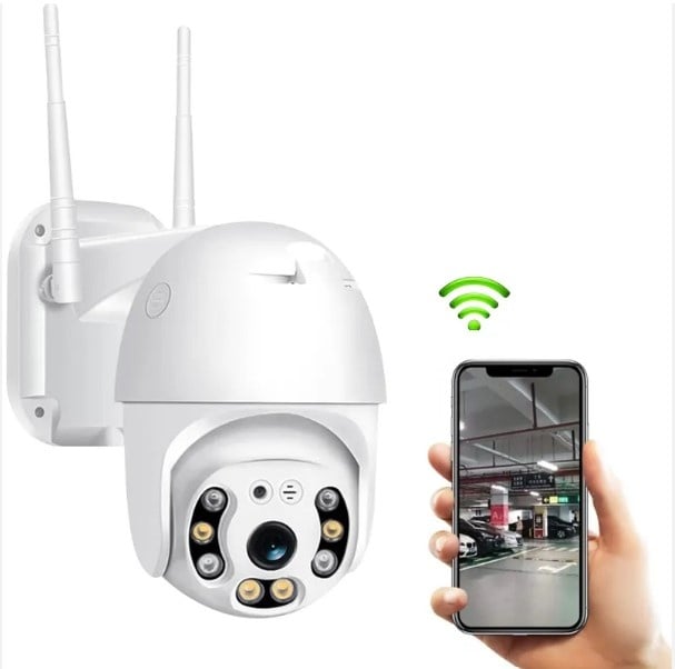 Camera Supraveghere QeaRim® 4MP-FullHD, Smart Wireless, IP66 Waterproof AI Human Detection, Color Night Vision, 2Way audio, Stocare in cloud sau Card, Vizionare multipla, Aplicatie iOS / Android - 1 | YEO