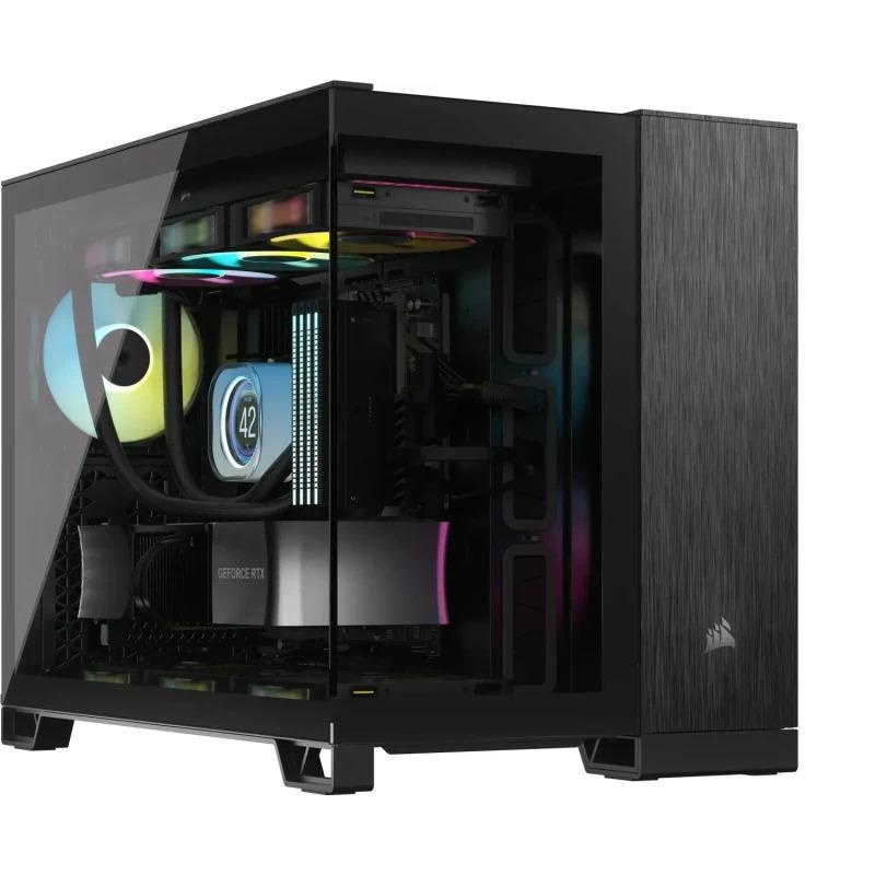 Carcasa CORSAIR 2500X Micro ATX Dual Chamber Black/Obsidian Aluminiun