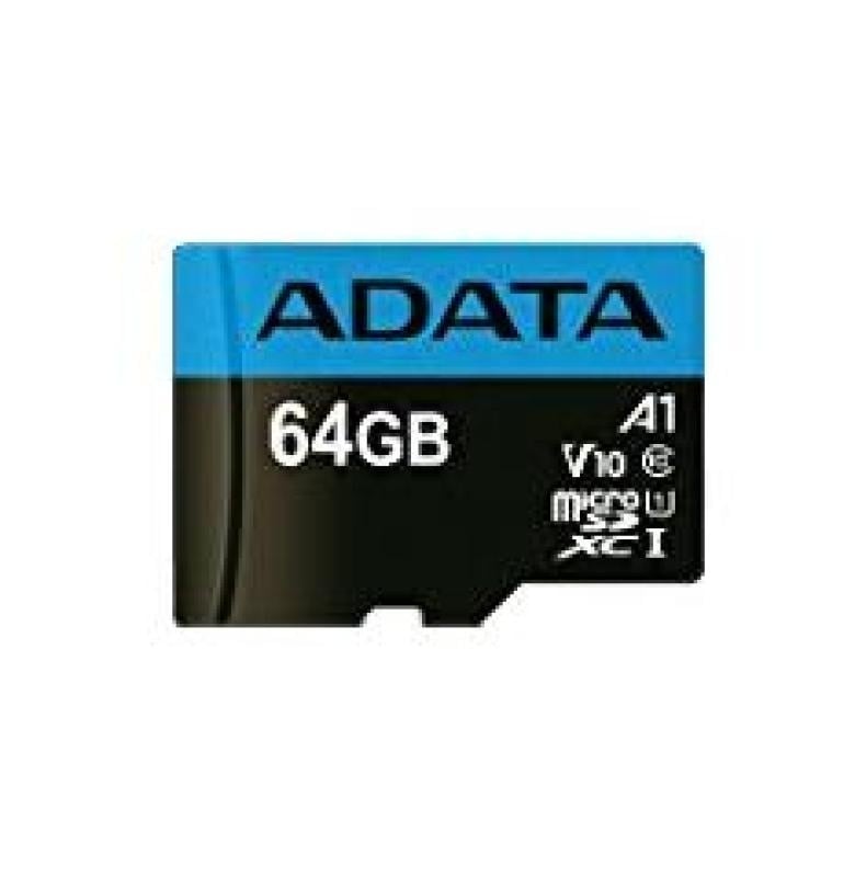 Card de Memorie ADATA Premier microSDXC 64GB Class 10 UHS-I A1 cu Adaptor SD – Viteză de Citire până la 100MB/s