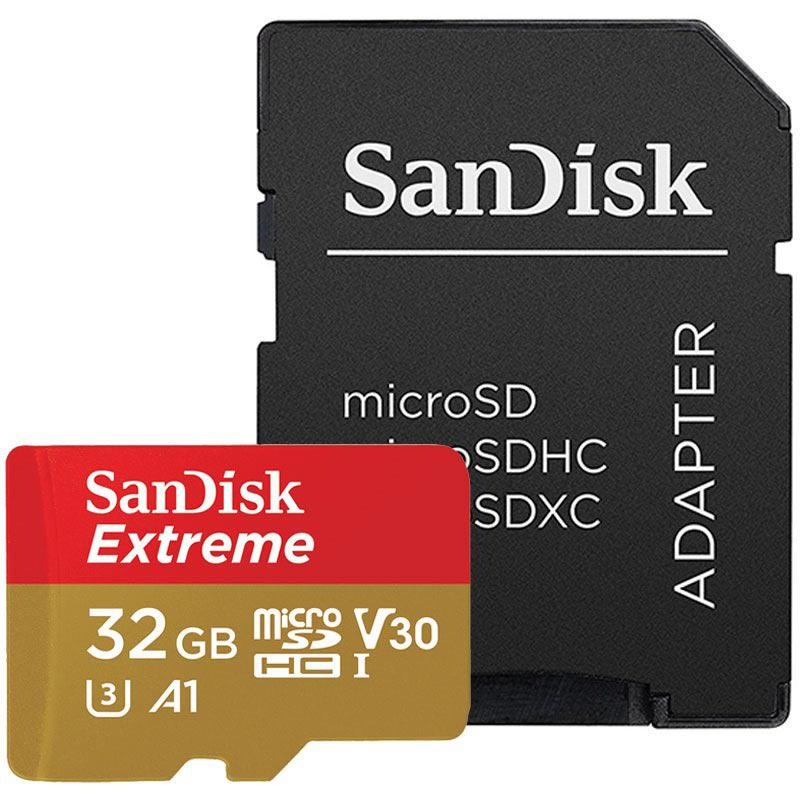 Card de Memorie MicroSD SanDisk Extreme, 32GB, Adaptor SD, Class 10