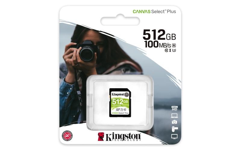 Card de Memorie SD Kingston Canvas Select Plus, 512GB, Class 10 - 3 | YEO