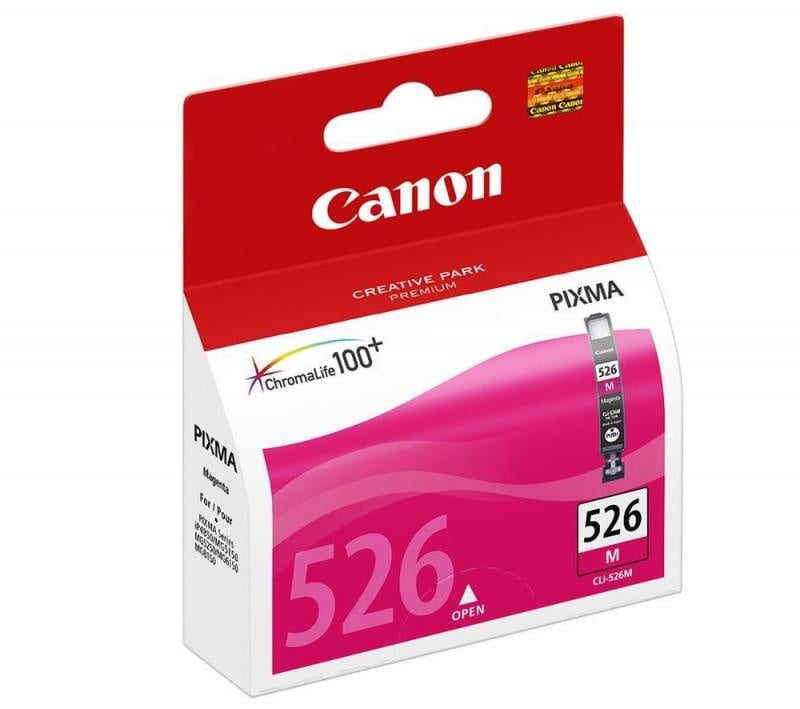 Cartus cerneala Canon CLI-526M, magenta, pentru Canon Pixma IP4850, Pixma IP4950, Pixma IX6550, Pixma MG5150, Pixma MG5250, Pixma MG5350, Pixma MG6150, Pixma MG6250, Pixma MG8150, Pixma MG8250, Pixma MX715, Pixma MX885, Pixma MX895.