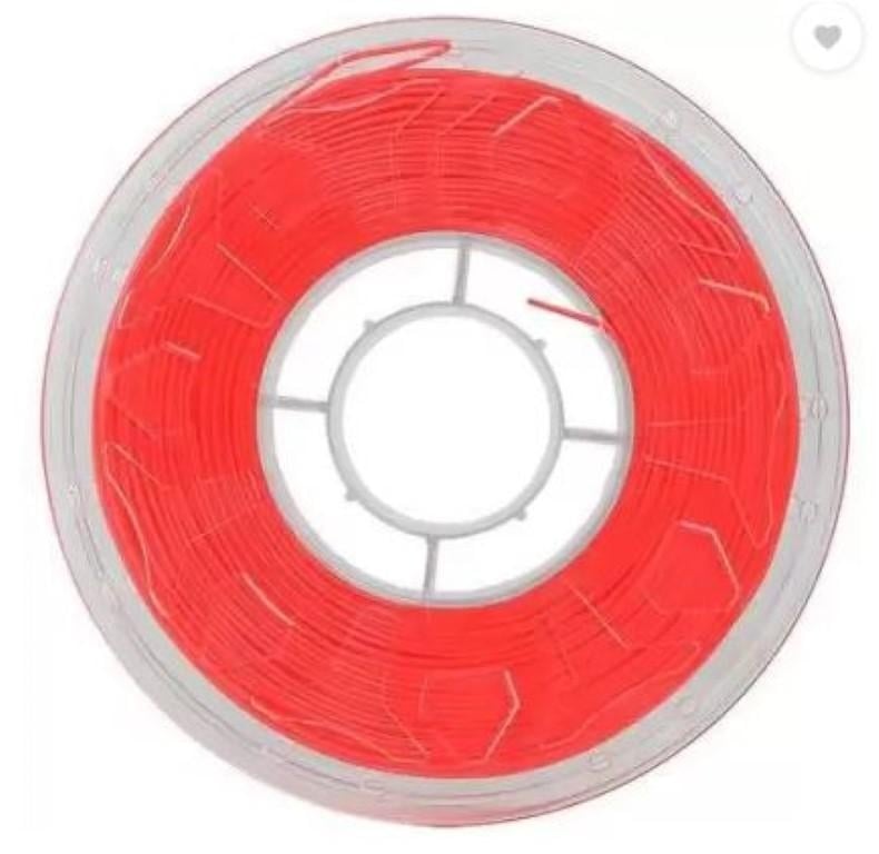 CREALITY CR PLA 3D Printer Filament, fluorescent red, 1KG, Printing temperature: 190-220, Filament diameter: 1.75mm, Tensile strength: 60MPa, Size of filament wheel: Diameter 200mm, height 66mm, hole diameter 56mm. Utilizare: pana la 6 luni de la