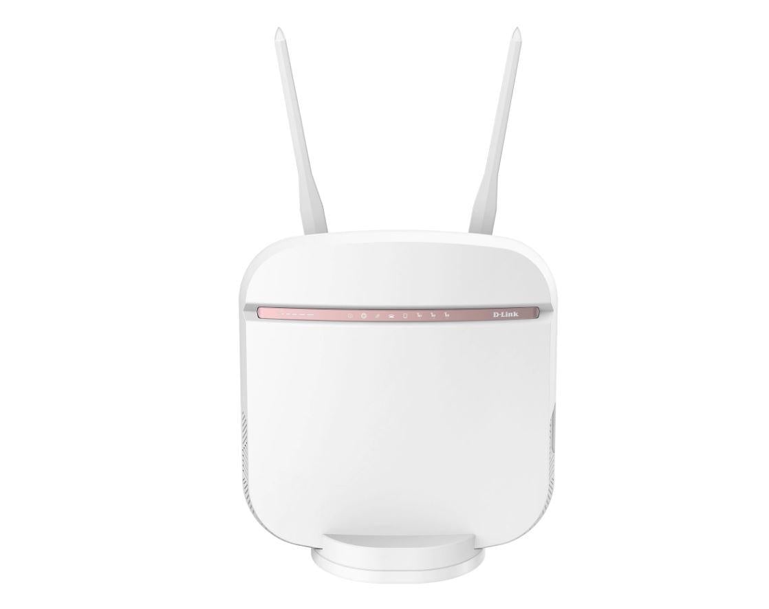 D-Link Router Wireless DWR-978 5G, AC2600, Dual-Band, MU-MIMO, Porturi: 4 x Gigabit RJ-45, 1 x WAN, suporta pana la 128 dispozitive conectate, 2 x antene externe detasabile, viteza wireless: 1733 Mbps 5 GHz, 800 Mbps 2.4 GHz, 5G/4G LTE/3G via SIM, 1 x