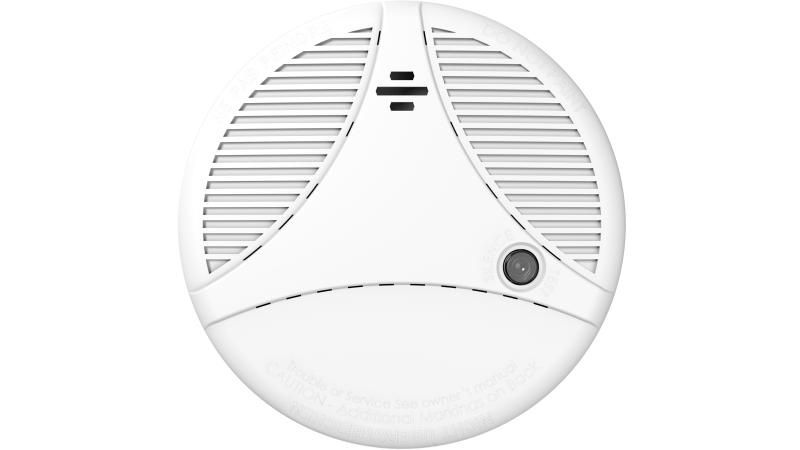 Detector monoxid de carbon de tavan Hikvision DS-PDCO-E-WE, de interior, LED indicator rosu, dimensiuni: φ120 × 42mm, temperatura de functionare: -10 °C to 50 °C.