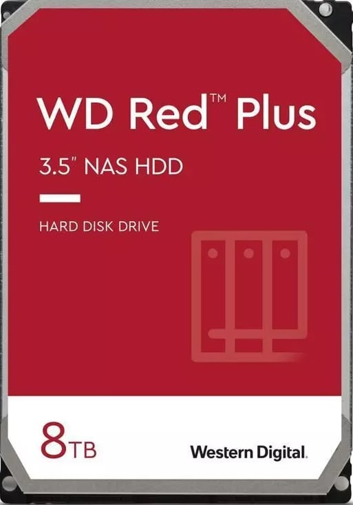 HDD intern WD 8TB SATA-III 5640RPM 256MB Red Plus - 2 | YEO