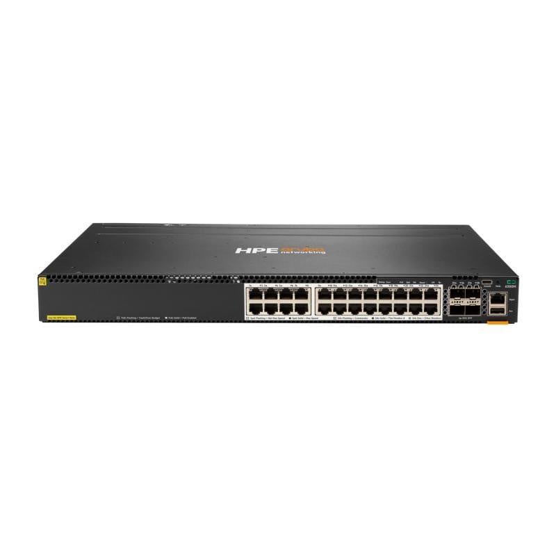 HPE Aruba Networking CX 6300M 24-port HPE Smart Rate 1/2.5/5GbE Class 6 PoE and 4-port SFP56 Switch