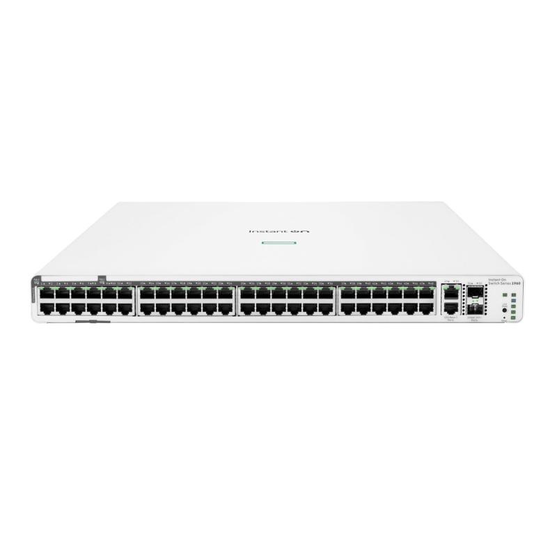 HPE Networking Instant On Switch 40p Gigabit CL4 8p Gigabit CL6 PoE 2p 10GBT 2p SFP+ 600W 1960 - 1 | YEO