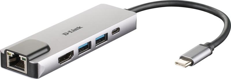 Hub USB-C D-Link DUB-M520 cu 5 porturi: HDMI 4K, Ethernet Gigabit și Power Delivery 60W - 3 | YEO