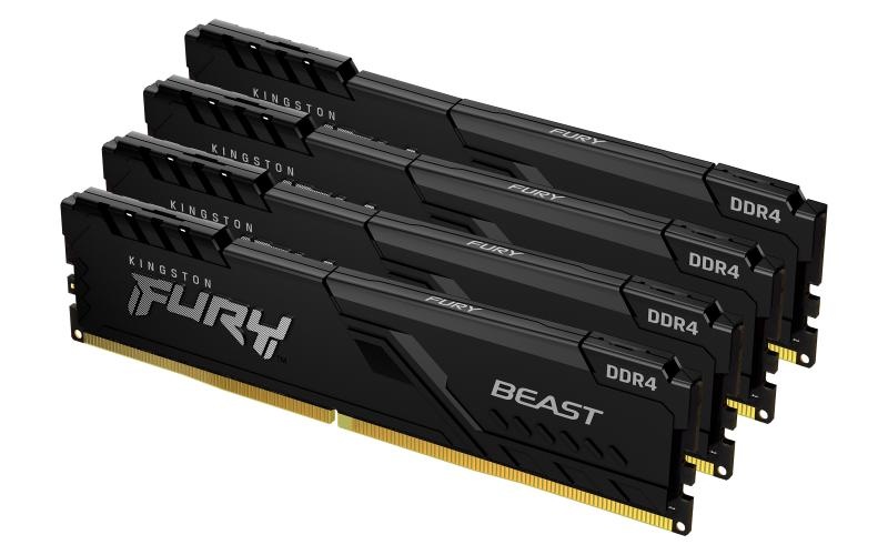 Memorie RAM Kingston , DIMM, DDR4, 16GB (4x4GB), CL16, 2666MHz , Fury Beast