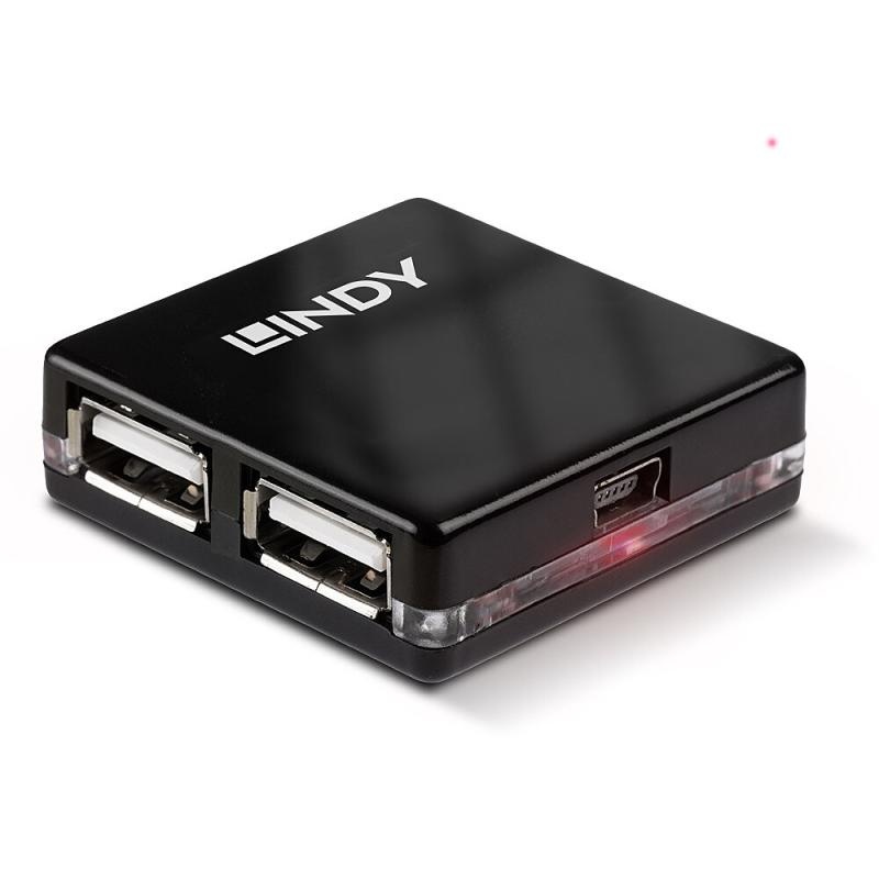 Mini Hub Lindy 4 Port USB 2.0 - 4 | YEO