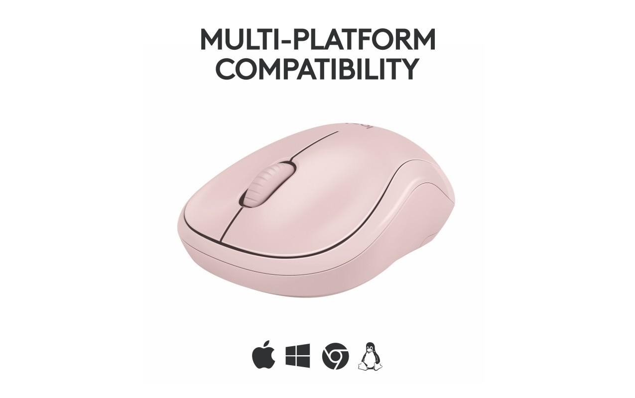 Mouse Logitech MK240 Silent Wireless, optic, interfata Bluetooth, rezolutie 1000 DPI, rose - 2 | YEO