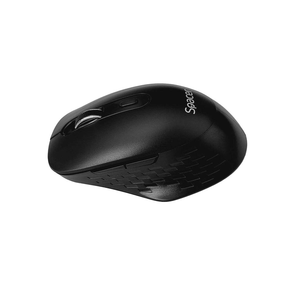 Mouse Spacer, PC sau NB, wireless, 2.4GHz + Bluetooth 5.1, optic, max.1600 dpi, butoane/scroll 6/1,buton ON/OFF, negru,baterii AAAx2 incluse - 2 | YEO