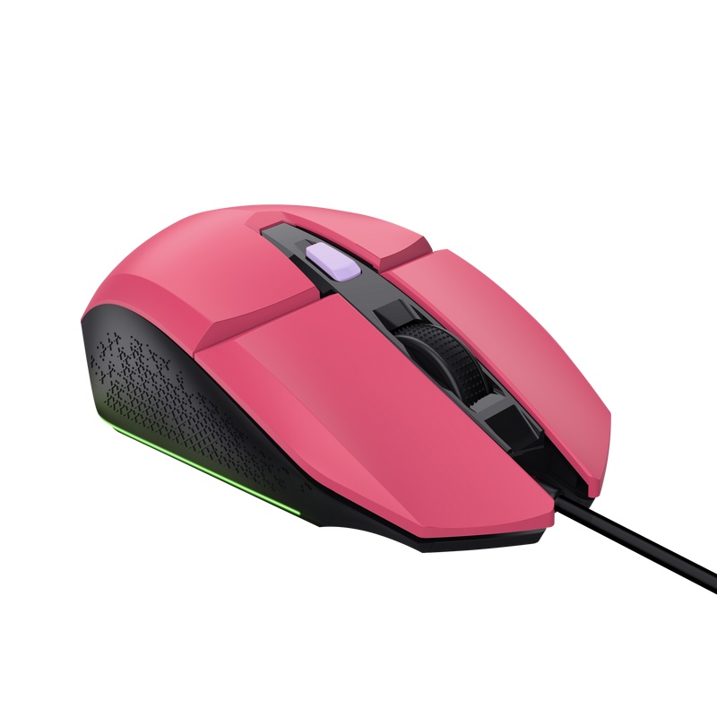 Mouse Trust GXT110W Felox cu fir, 6400 DPI, roz - 2 | YEO