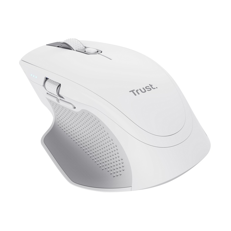 Mouse Trust Ozaa+, wireless RF 2.4GHz, bluetooth, conectivitate USB 1.1, 2.0, 3.0, rezolutie maxima 3200 DPI, alb - 2 | YEO