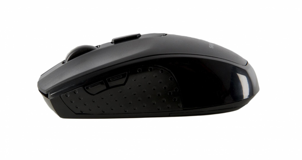 Mouse wireless Serioux Pastel 600 negru – Senzor optic 1600 DPI, 6 butoane, design ambidextru - 3 | YEO