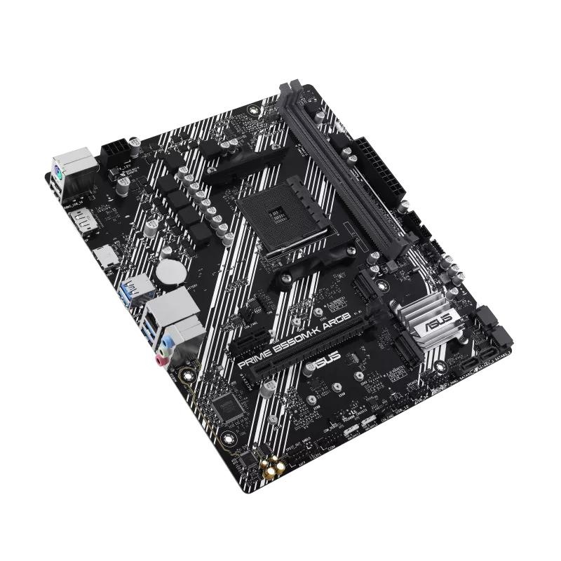 Placa de Baza ASUS PRIME B550M-K ARGB AM4, 2x DDR4, 1x DP 1x HDMI, 1x PCIE 4.0 x16 1x PCIE 3.0 x16 1x PCIE 3.0 x1, 2x M.2 4x SATA 6GB/s, mATX - 2 | YEO