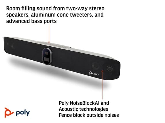 Poly Studio X70 All-In-One Video Bar with TC10 Controller Kit - 3 | YEO