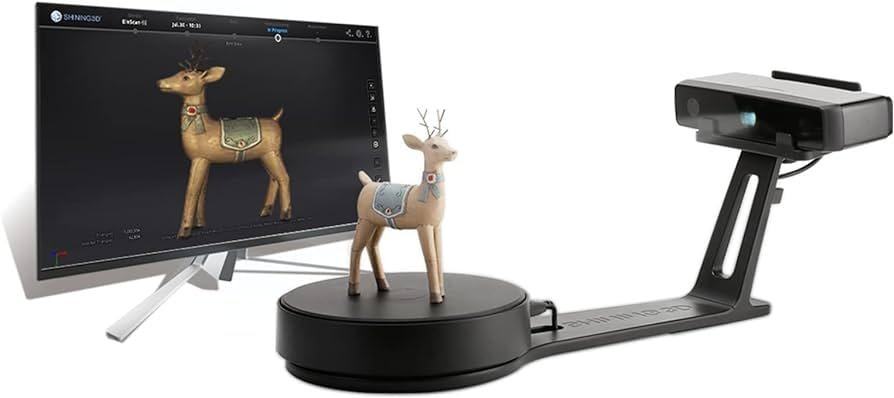 Scanner 3D Shining 3D Einscan-SE v2 Precizie de scanare (mm): 0,1; Timp de scanare pentru o imagine (s): <1s ; <45s pentru scanare completă 360 grade Distanță între puncte (mm): 0.17 - 0.20 Distanta de scanare(mm): 290-480; Mod de aliniere: trăsături