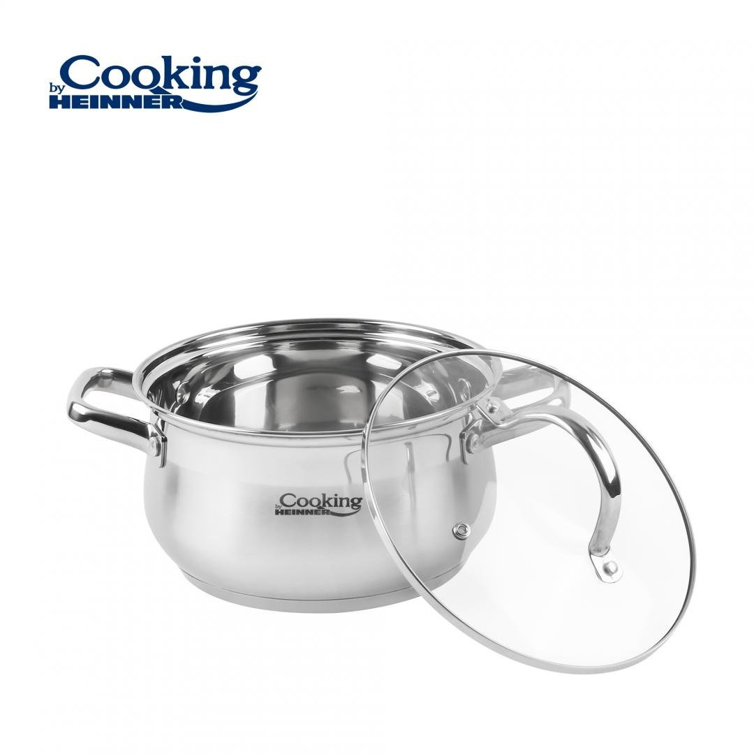 SEMIOALA INOX+CAPAC, 20 X 11.5 CM, 3.6 L, AMIRA, COOKING BY HEINNER - 1 | YEO