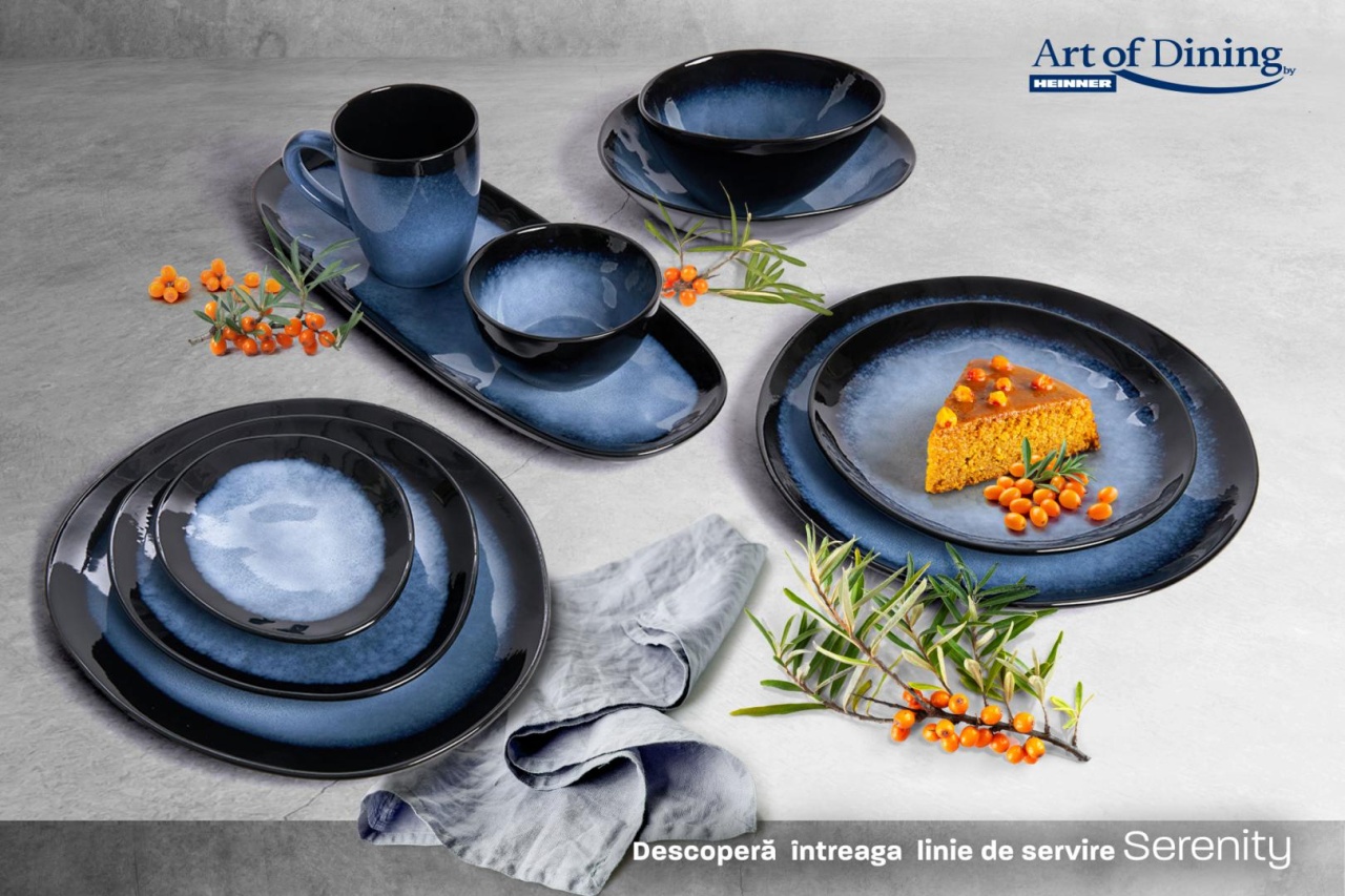 SET 4 FARFURI INTINSE CERAMICA 28 CM, SERENITY, ART OF DINING BY HEINNER - 3 | YEO