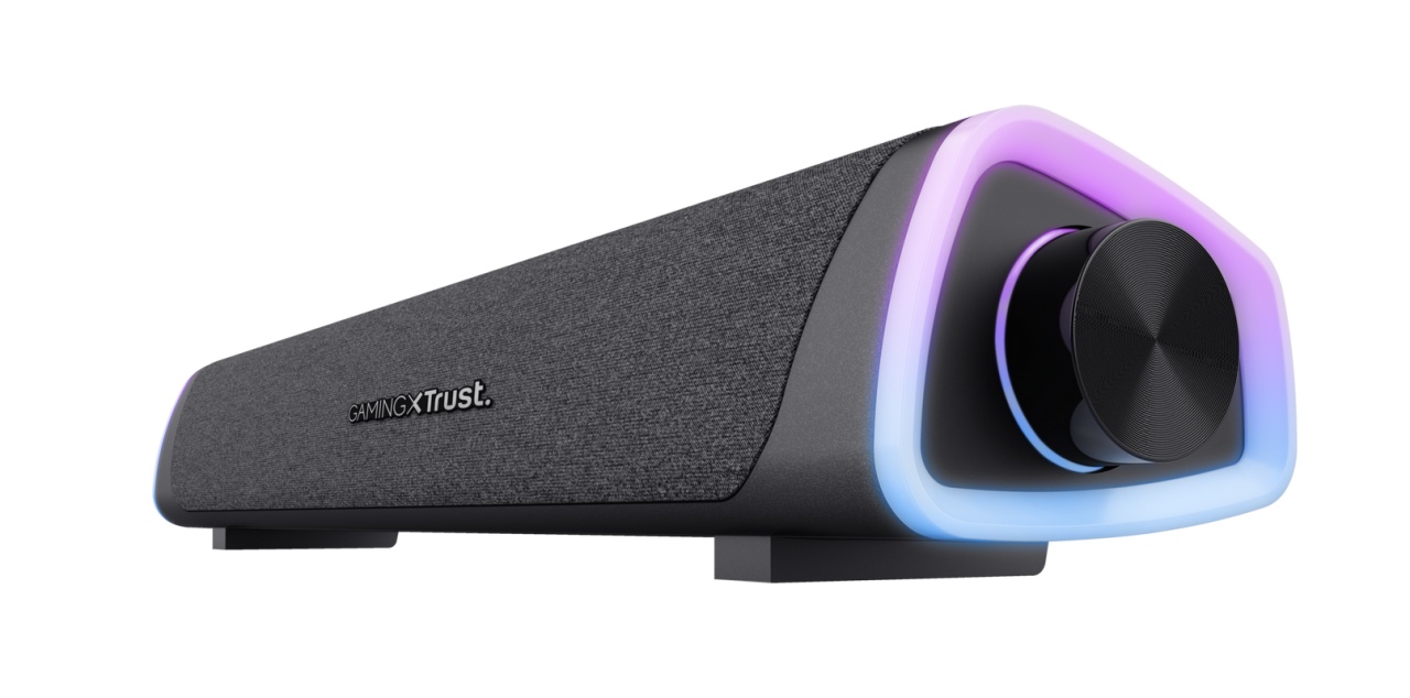 Soundbar Trust GXT 620 Axon, puetere (RMS) 6W, frecventa 20 Hz - 20.000 Hz, audio input 3.5mm (1.4m), iluminare RGB, alimentare prin USB, negru - 1 | YEO