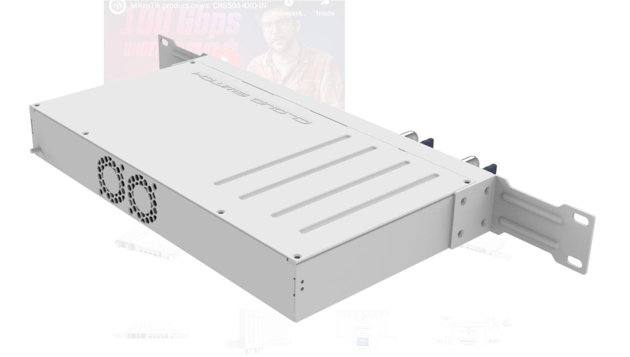 SWITCH MIKROTIK CRS504-4XQ-IN, 1 x 10/100Mbps, 4 x 100 QSFP28 , Procesor: 650 MHz, 64MB RAM, 16MB flash, dimensiuni: 320 x 185 x 44 mm, racier: 2 vantilatoare.IP 20. - 2 | YEO