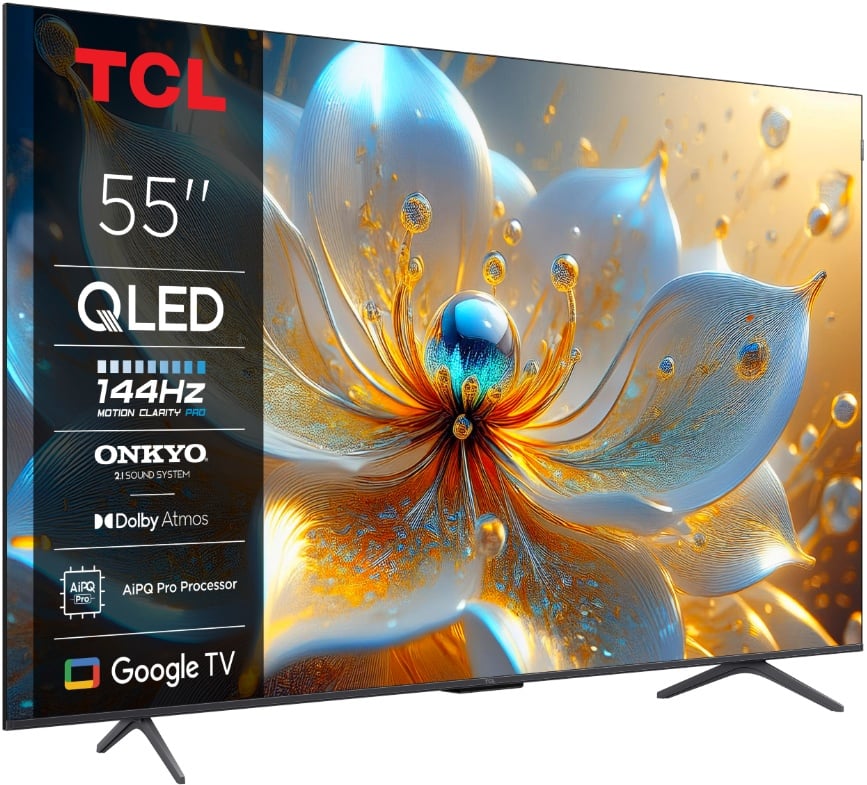 Televizor TCL QLED 55T8C, 139 cm, Smart Google TV, 4K Ultra HD, (Model 2025) - 1 | YEO