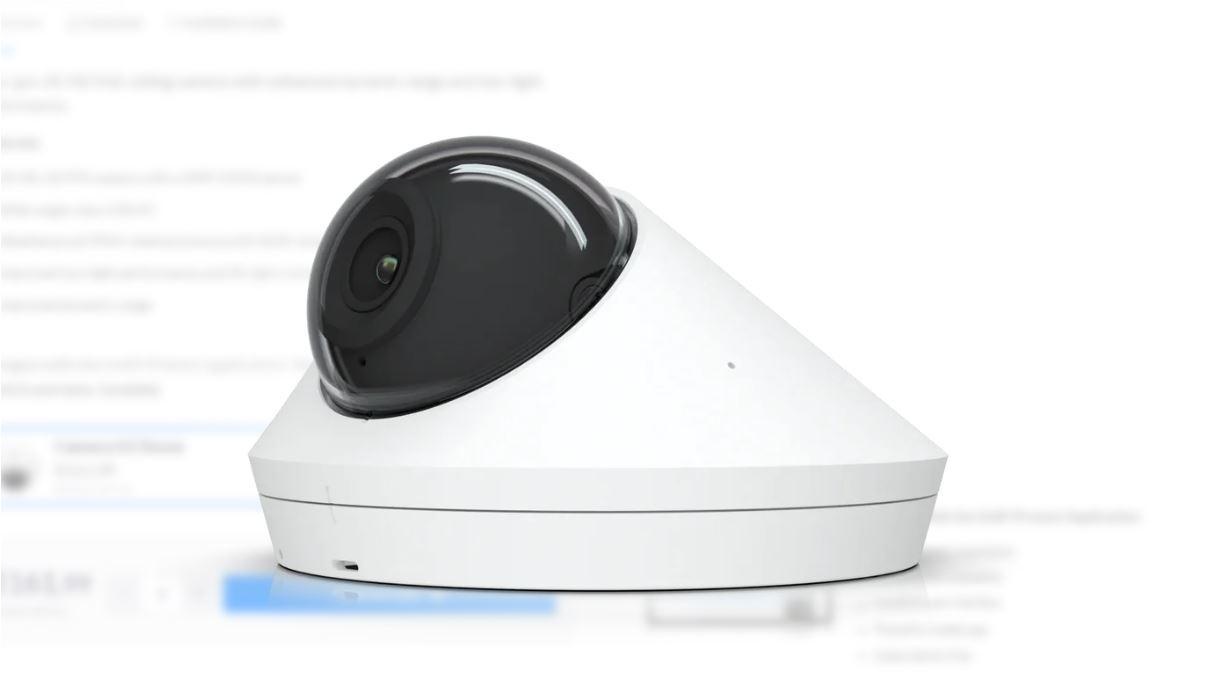 Ubiquiti UniFi IP Dome Camera UVC-G5-DOME, Rezolutie: 2688 x 1512 (16:9), Senzor: 5 MP CMOS, unghi vizualizare: H: 102.4°, V: 71.4°, D: 134.3°, frame rate: 30 FPS, interfata: 1 x 10/100 RJ45, POE, montare perete, tavan, rezistenta la apa: IPX4. - 1 | YEO
