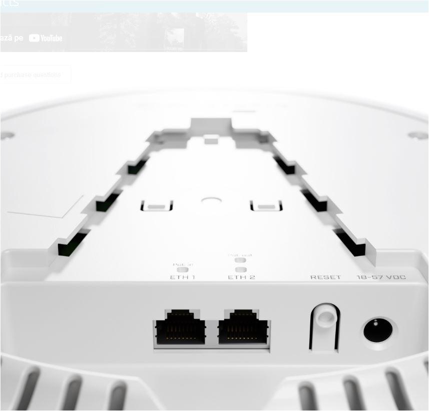 Wireless Access Point Mikrotik CAPGI-5HAXD2HAXD, Procesor: IPQ-6010 1.8 GHz, 128 Mb NAND, 2 x GB ports, Tensiune alimentare: 18 - 57V DC, PoE In: 802.3af/at, Dimesiuni: 228 x 48mm, Consum max: 28W, Licenta RouterOS: L4, PoE Out: 802.3af/at, Standard - 2 | YEO