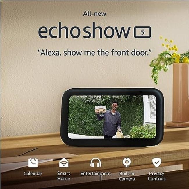 Amazon Echo Show 5 (3rd Gen, 2023 release) Charcoal - 1 | YEO