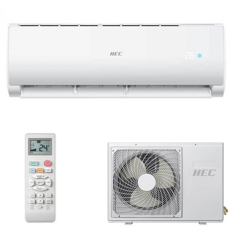 Aparat de aer conditionat HEC HEC68T0-IN 24000 BTU, zgomot redus 24 db, self clean, WIFI, tehnologie inverter, dry function, alb