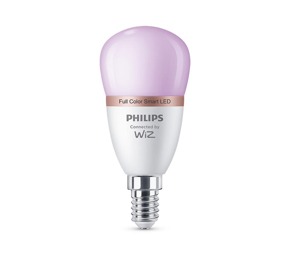 Bec LED RGB inteligent Philips Bulb P45, Wi-Fi, Bluetooth, E14 ,4.9W(40W), 470 lm, lumina alba si color (2200-6500K)