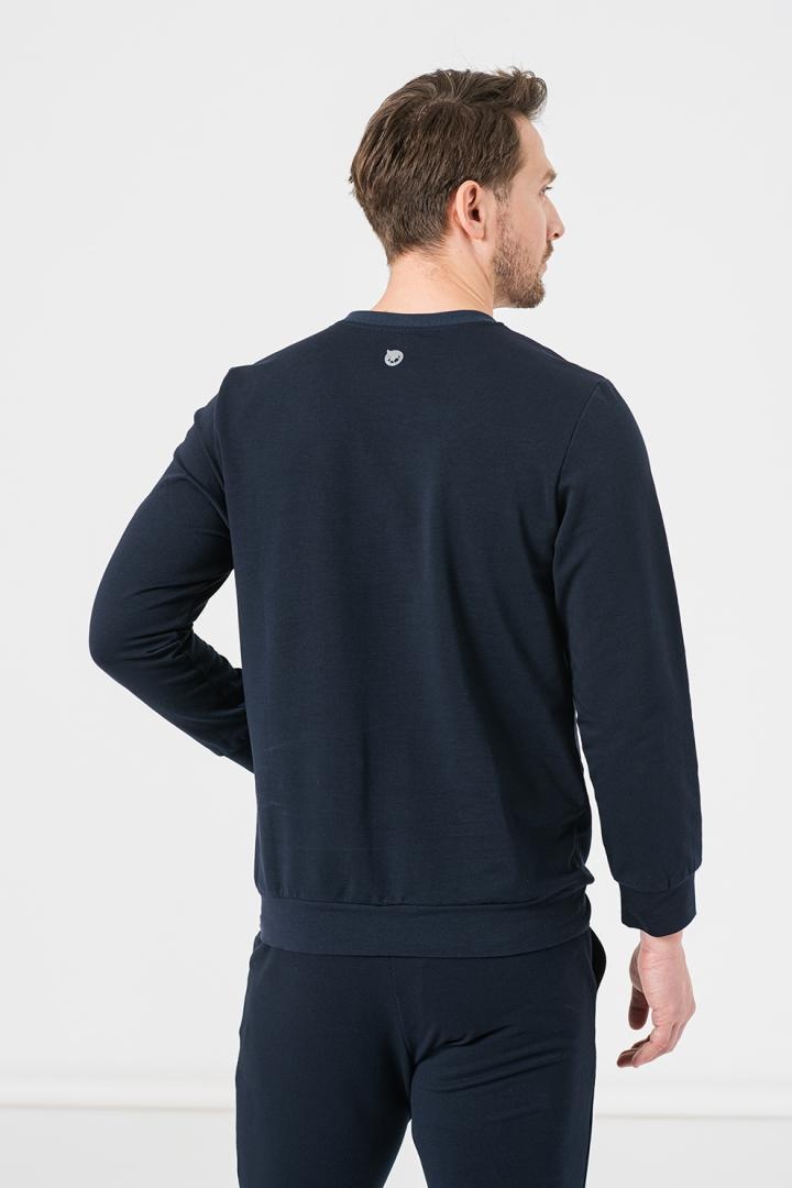 BLUZA COTON CASUAL BARBATI NAVY-XXL - 2 | YEO