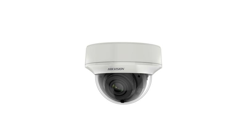 Camera de supraveghere Dome 4K Hikvision DS-2CE56U1T-AITZF(2.7-13.5MM), lentila varifocala: 2.7-13.5mm, iluminare min: 0.01 Lux @ (F2.4, AGC ON), B/W: 0 Lux cu IR: 60m, iesire TVI/AHD/CVI/CVBS, alimentare: 9.6 VDC to 14.4 VDC; 19.2 VAC to 28.8 VAC,