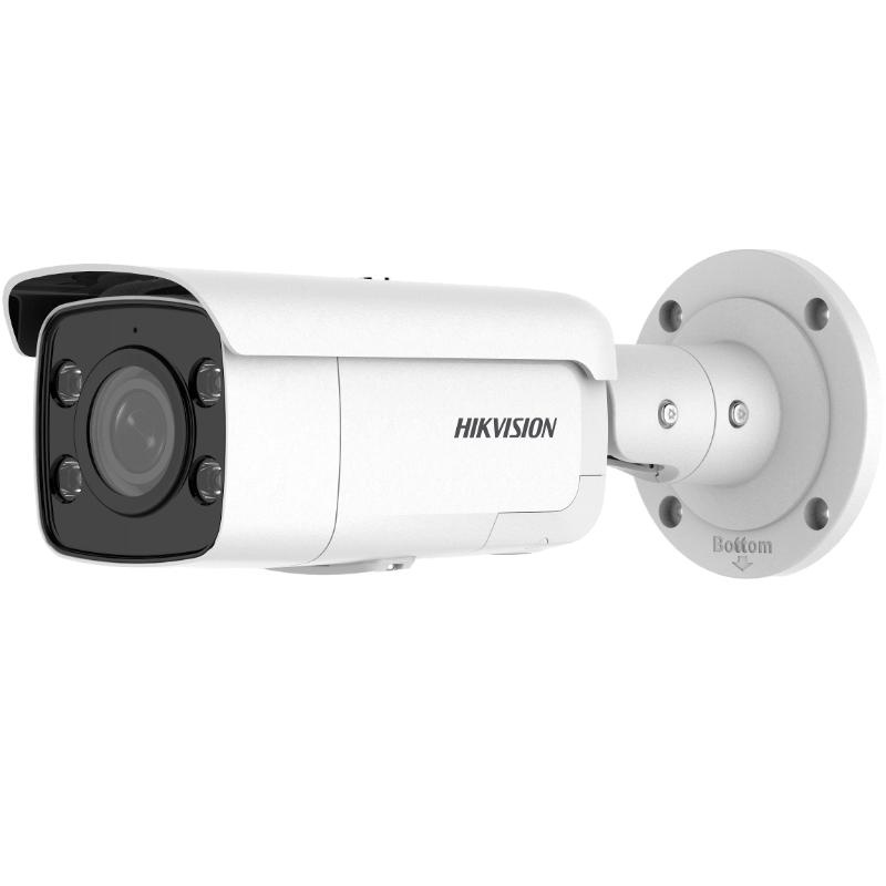 Camera de supraveghere IP Bullet 8MP ColorVu Strobe Light and Audible Warning Hikvision DS-2CD2T87G2-LSU/SL(2.8MM)(C), lentila fixa: 2.8mm, iluminare min.: 0.0005 Lux @ (F1.0, AGC ON), 0 Lux cu lumina alba: 60m, microfon inclus, difuzor incorporat,