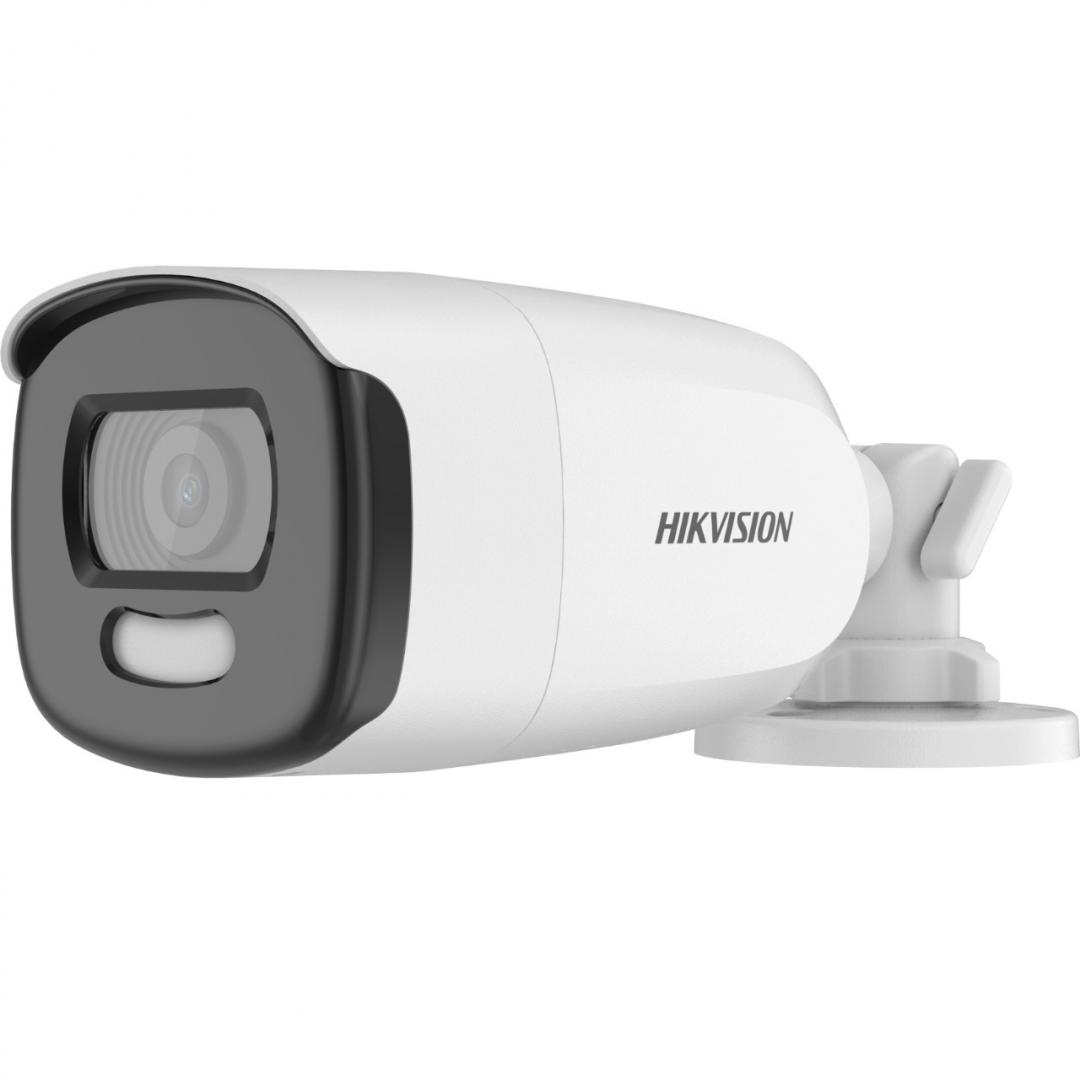 Camera supraveghere Hikvision Turbo HD DS-2CE12HFT-F28(2.8mm); 5MP, ColorVu - imagini color pe timp de noapte, senzor: 5 MP CMOS, rezolutie: 2560 (H) × 1944 (V) 5MP@20fps, iluminare: 0.0005 Lux @ (F1.0, AGC ON), 0 Lux cu lumina alba, lentila fixa: 2.8mm,