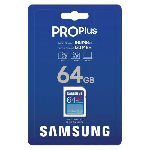 Card de Memorie Micro Secure Digital Card Samsung, PRO Plus, 64GB, MB-SD256S/EU, Clasa U1, V10, pana la 120MB/S - 3 | YEO